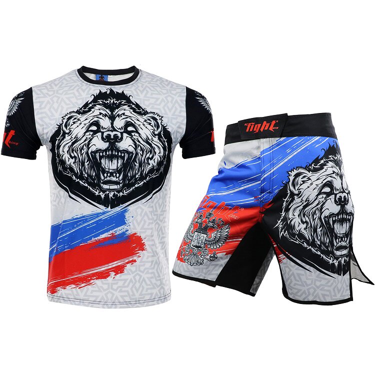 Quick-dry set T-shirt MMA fight sports muscle exercise short sleeves running UFC comprehensive fight training Muay Thai loose 7 Quick-dry set T-shirt MMA fight sports muscle exercise short sleeves running UFC comprehensive fight training Muay Thai loose 6