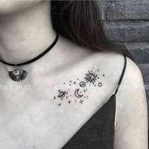 METZ dark waterproof ins Wind tattoo stickers long lasting hipster sexy clavicle men and women tattoo tattoo stickers
