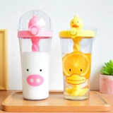 B.Duck, милая палочка для смешивания со стаканом, пластиковый стакан, популярно в интернете