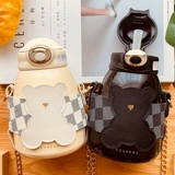 Трубочка со стаканом, изысканный стакан, высококачественная портативная сумка через плечо, популярно в интернете, коллекция 2022