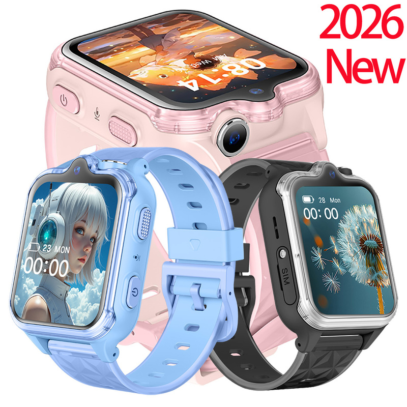 2026 New Model Children's Smart Video Phone with Positioning, Sim Card Support for Hong Kong, Macao, Taiwan, and Overseas Countries, Wifi Calling, Waterproof Watch
