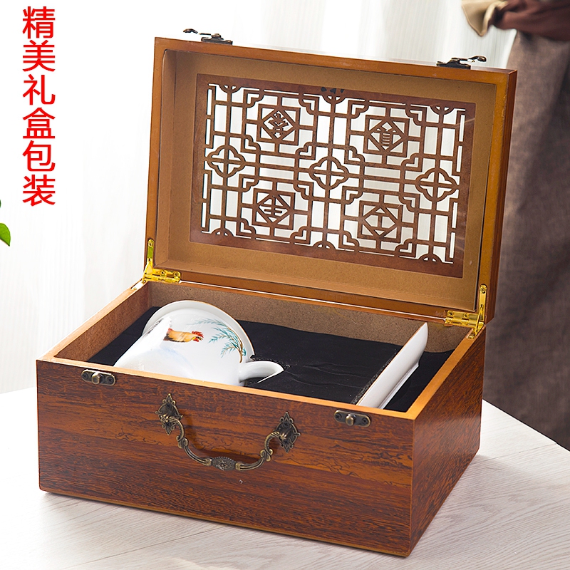 Jingdezhen creative new teacups hand - made paint time porcelain cup with cover ceramic tea set tea cups