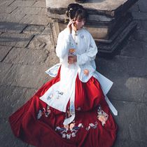 Picture screen day Changyi Yan Huaxue Han clothing Ming-made jacket skirt Chinese style students waist skirt improvement ancient wind autumn and winter