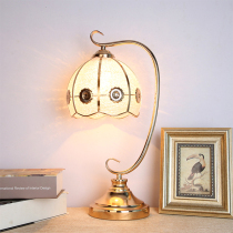 European retro luxury table lamp American living room study bedroom bedside lamp creative personality intelligent remote control light