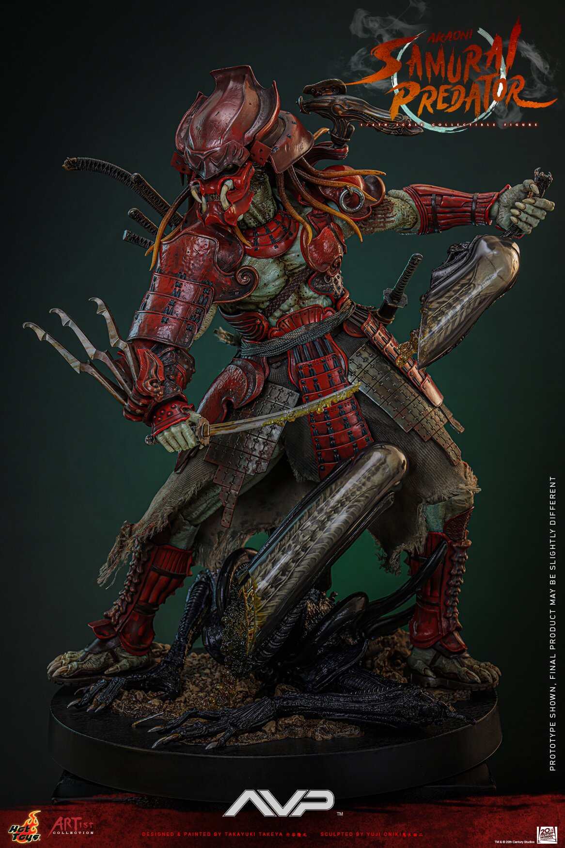 HOTTOYS HT1/6 AC06 Alien Predator Red Ghost Samurai Predator | eBay