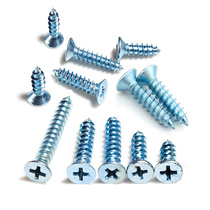 KA Cross countersunk head tip tail M4-10 Self-tapping 12 self-tapping nails 16 Blue and white zinc 20 screws 40 iron GB846 flat head