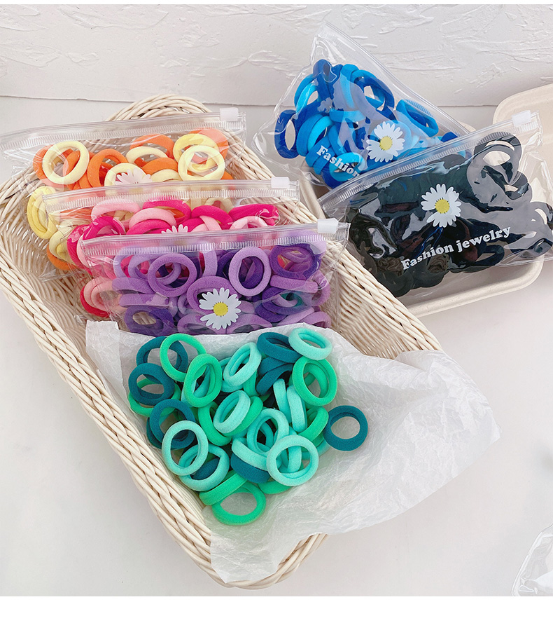 Simple Children's  Solid Color Hair Rope display picture 3