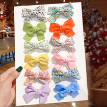 Bow duckbill hairclip does not hurt hair floral headdress hairclip girl side clip hair accessory top clip back head hairclip