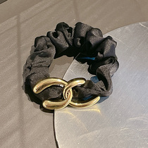 Minimalist temperament Zhair leather gluten female head rope mesh red horsetail hair ring high-grade hair rope can be made with hand chain hair ornament