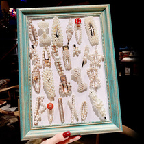 ins net red headdress hair clip side clip word hair card Mori fairy Super fairy Simple pearl bangs top clip girl