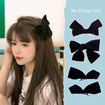 Vintage velvet bow bow clip does not hurt hair headwear hairclip girl top clip hair accessory ponytail clip side hairclip