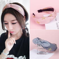 Net red with the same cute hair band South Korea super cute sweet adult fresh hair card wide edge head set pressure hair wash face headband