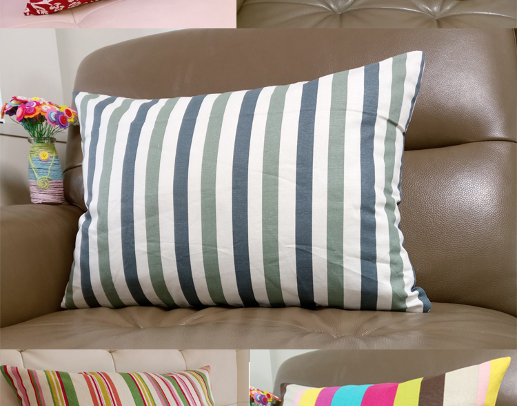 Sofa hình chữ nhật ôm gối không có lõi đệm cũ vải thô tựa lưng dải gối bông eo gối vải tùy chỉnh gối tựa lưng cao su non