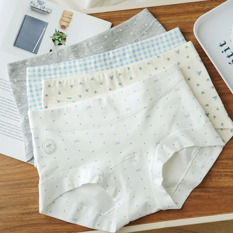 Pure Cotton Boxer Briefs for Women, Girls' Four-Corner Briefs, 7A Grade Antibacterial, for Junior High School Students, High School Students, with Extended Crotch