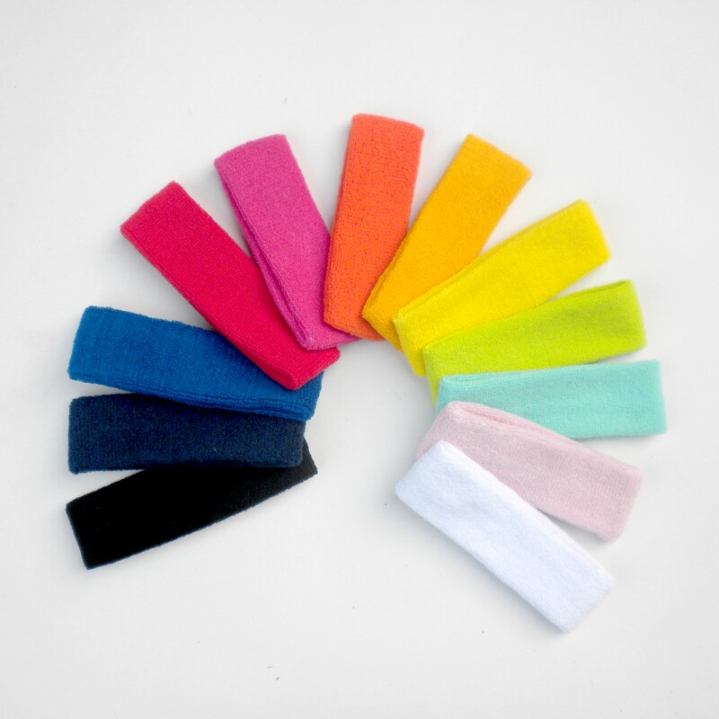 Full cotton headband Sports basketball Football suction Sweat towel male and female head guard with bunches haircut with customizable pattern