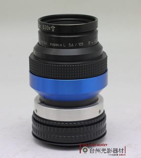 Rod Gang LINOS Inspec.x L 105/5.6 high resolution lens has been modified to M42 interface