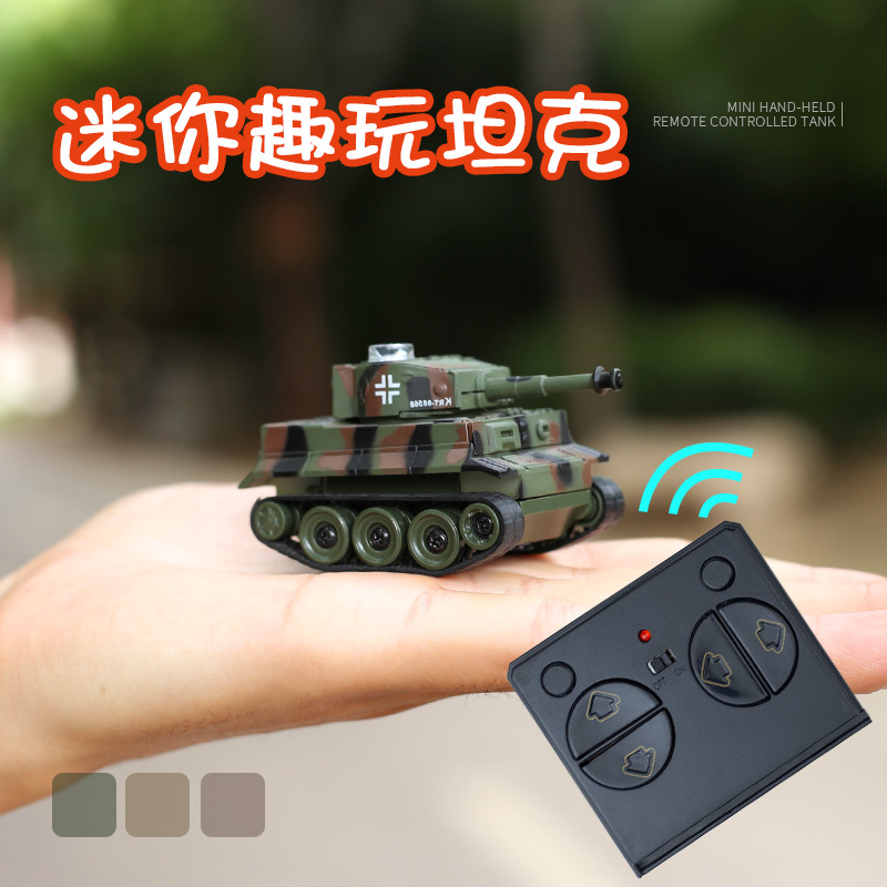 Mini Small Tank Children's Remote Control Electric Toy Off-Road Simulation Miniature Popular Military Model Car Mini Small Tank Children's Remote Control Electric Toy Off-Road Simulation Miniature Popular Military Model Car