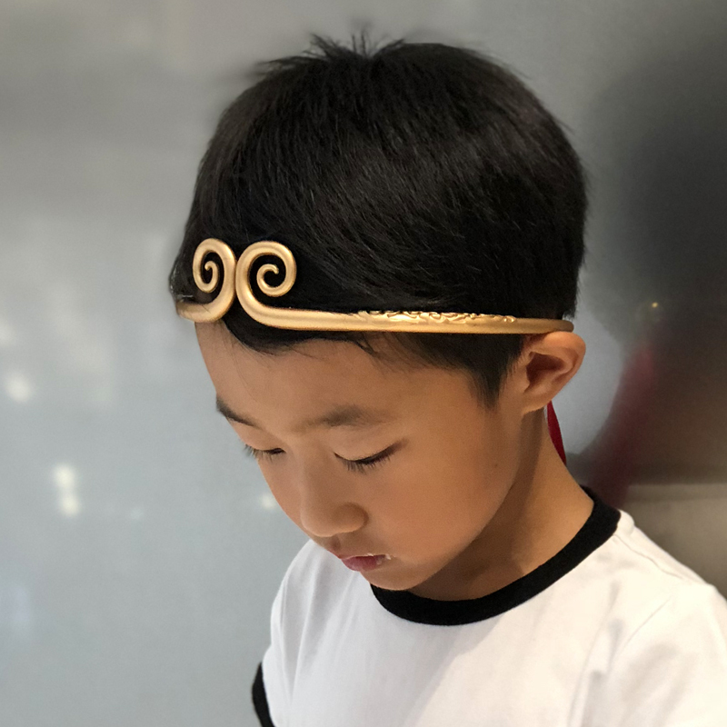 Black Myth Gold Hoop Headband for Children and Adults, Adjustable Size Sun Wukong Gold Hoop Headband from Journey to the West