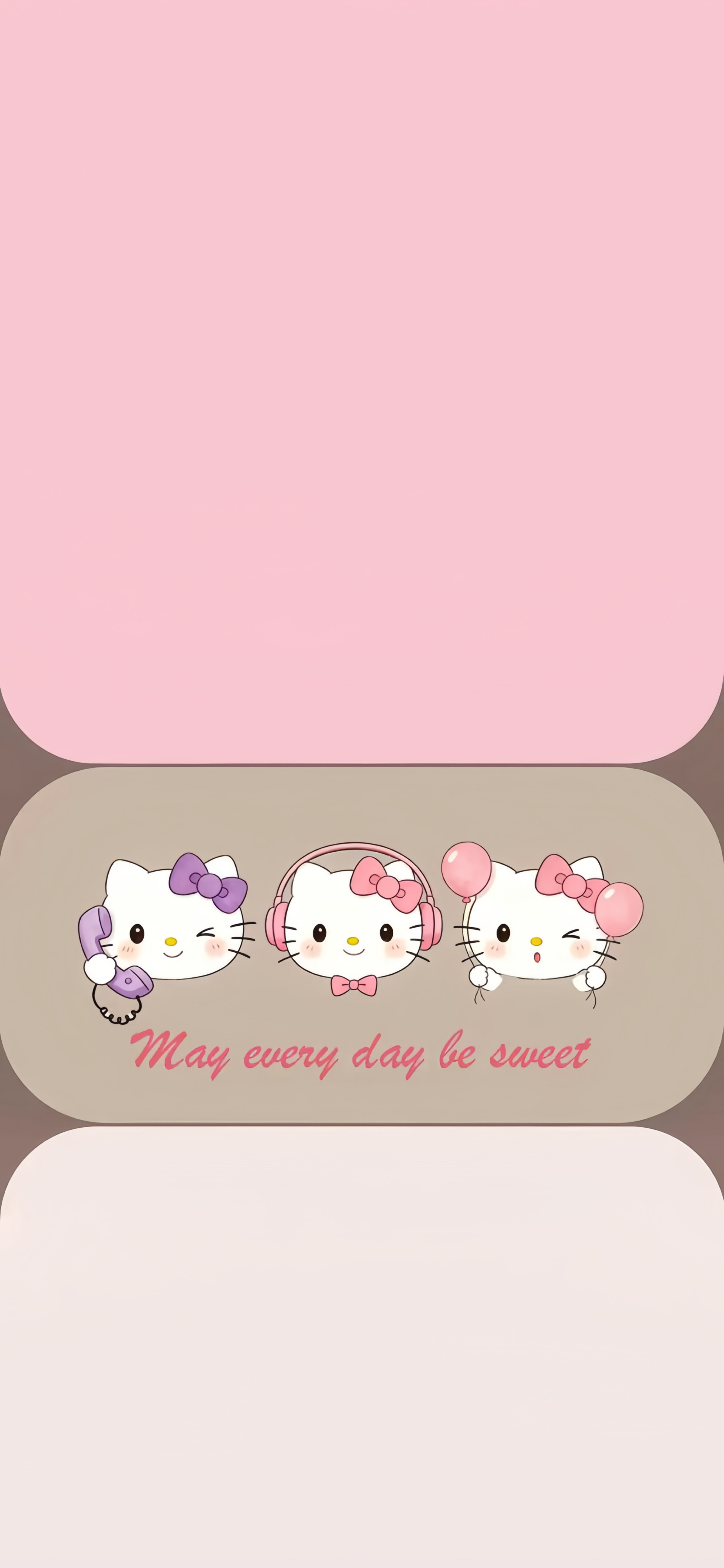 Hello Kitty 可爱壁纸 凯蒂猫粉色少女风竖版手机锁屏