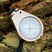 bushcraft outdoor camping Bronze waterproof Mountaineering Compass Fluorescent high precision portable North Arrow