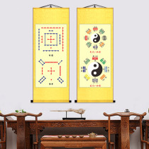 Innate Bagua Diagram Hou Tianhe Diagram Luoshu Pixiu Decoration Painting Fuxi Taiji Diagram Yijing Painting Lucky Scroll Hanging Painting