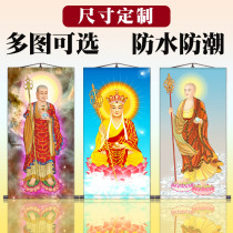 Buddha statue hanging painting Nanwu Jizo King Bodhisattva portrait temple decoration painting Amitabha scroll mounted Buddha hanging statue
