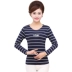 Áo thun dài tay áo ngắn tay ngắn tay đẫm máu cơ thể 桖 quần áo quần áo mùa thu áo sơ mi nữ trung niên cotton