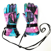 Childrens adult mens and womens ski gloves winter outdoor sports cycling cycling windproof waterproof warm play snow and cold