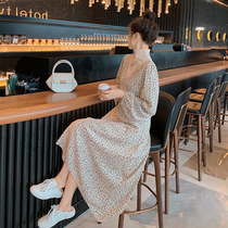 sandro Duffy long sleeve temperament high end fashion floral long dress women 21 spring French dress