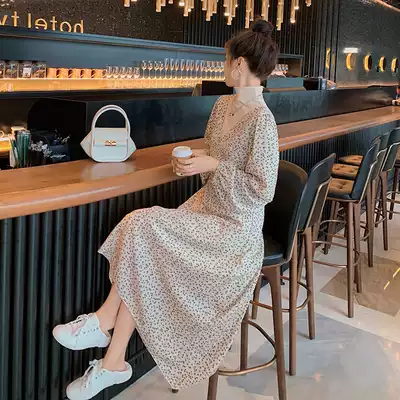 sandro Duffy long sleeve temperament high-end fashion floral long dress women 21 spring French dress