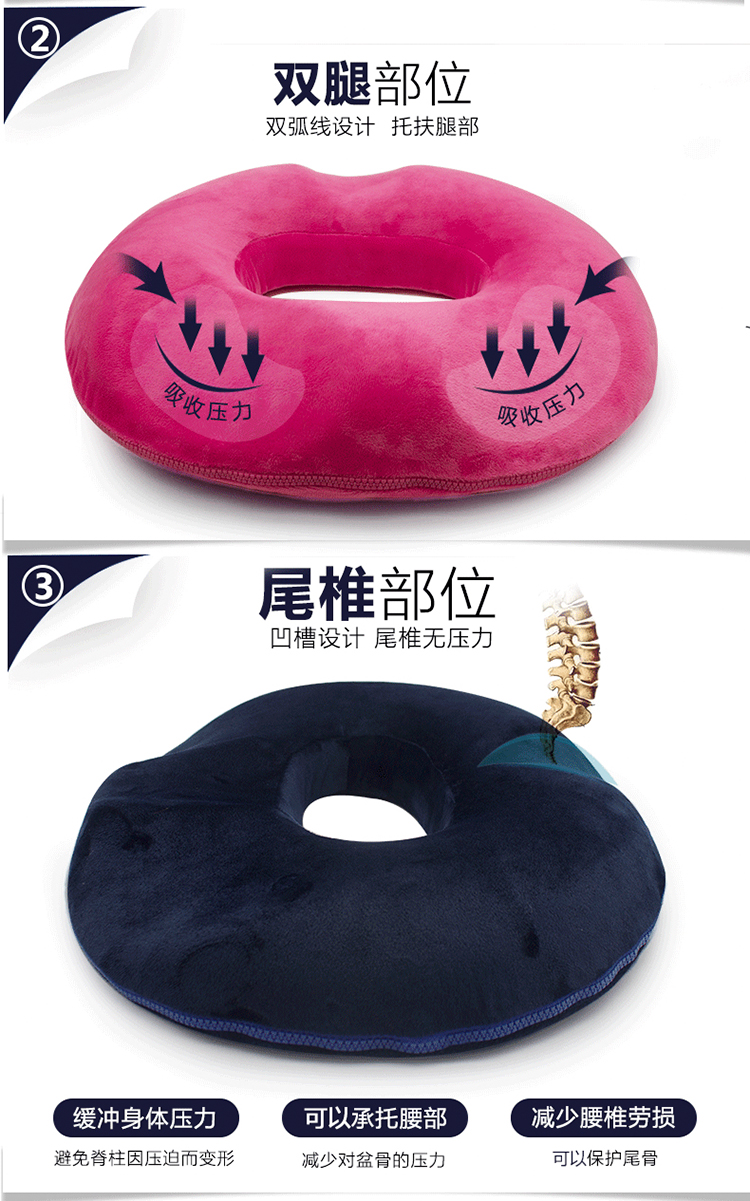 đệm chống decubitus mở vòng tròn mang thai già gãy xương hông đau xương cụt đáy đệm pad dưới giảm rắm áp lực - Ghế đệm / đệm Sofa thảm trải ghế gỗ đẹp