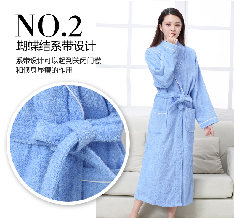 Chất liệu khăn bông mùa thu và mùa đông áo choàng tắm khách sạn vài chiếc áo ngủ nam và nữ thấm nước áo choàng người lớn kích thước lớn quần áo hấp váy ngủ nữ