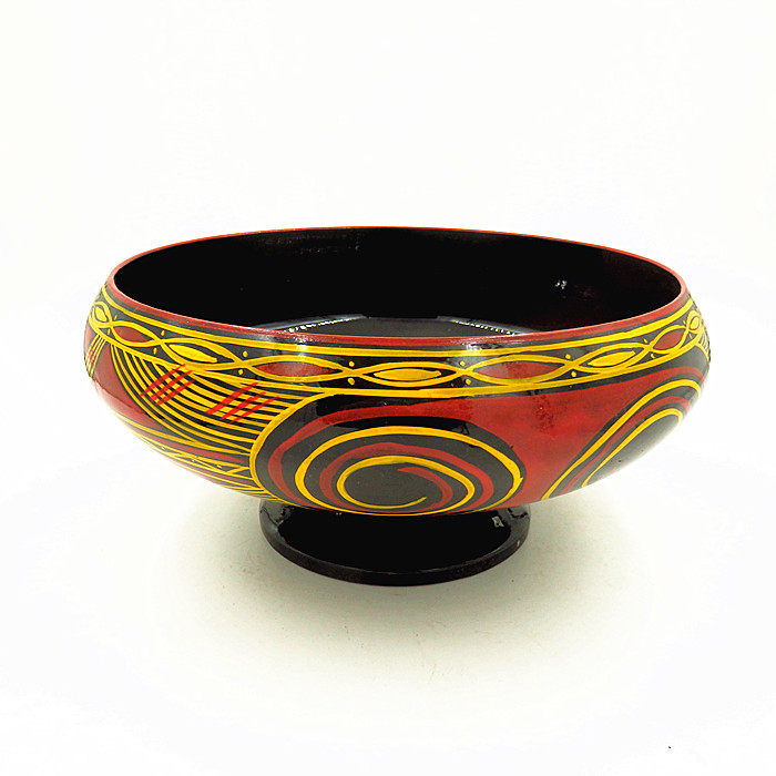 Sichuan Liangshan minority characteristic handicraft large wooden Ke Xide Department of Yi Nationality lacquerware synthetic material