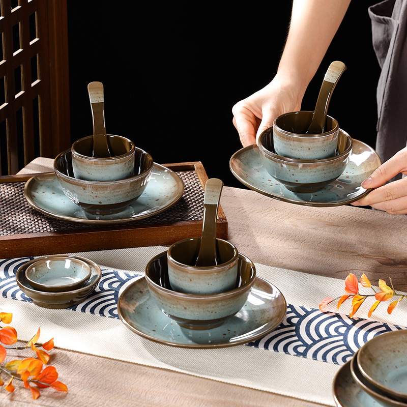 Melamine Commercial Hotel Hot Pot Restaurant Special Tableware Four-Piece Set Bowl Plate Dish Set Combination