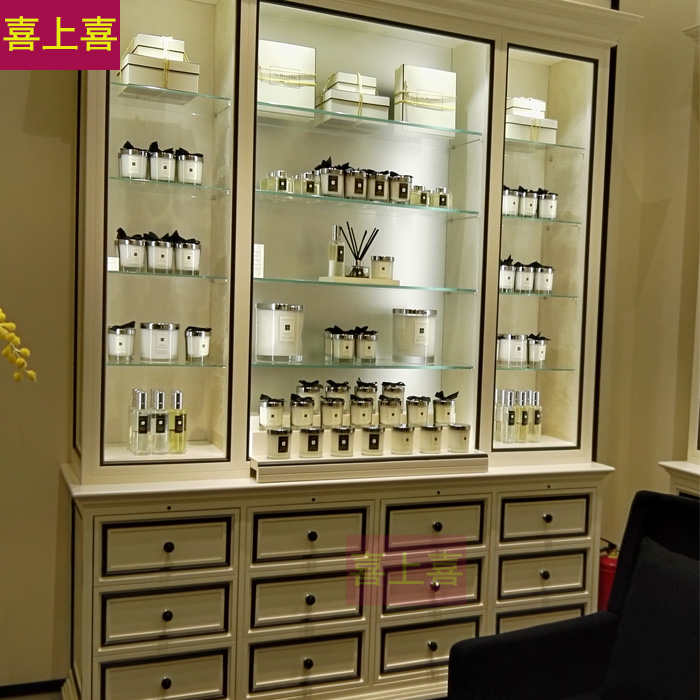 Spot Wood European Paint Cosmetics Display Cabinet Beauty Salon