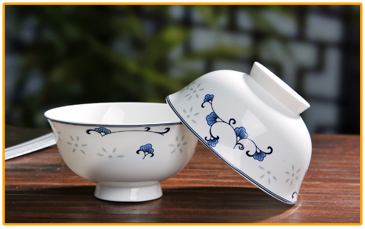 Jingdezhen bát cơm nhà xương Trung Quốc bát cơm bát nhỏ bát cao xương Trung Quốc bát bát thực tế bát bộ đồ ăn muỗng ăn cơm