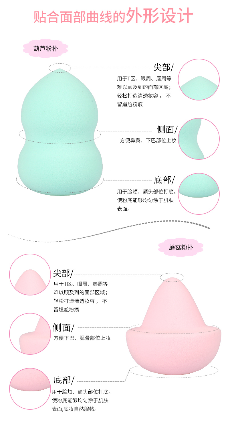 Phấn phủ Lamella Bầu + Bột nấm Puff Beauty Egg Makeup Sponge Makeup Egg Dụng cụ trang điểm ướt và khô cọ đánh phấn phủ