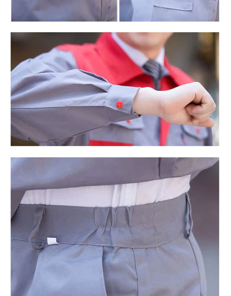 Mùa xuân và mùa thu dài tay Sửa chữa tự động Dịch vụ nhà máy Trang trí lao động Trang phục bảo hộ lao động Xưởng sản xuất Bảo hiểm lao động Quần áo Quần áo nam sơ mi trắng nam