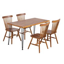  Windsor chair Nordic solid wood dining chair Household backrest chair American modern minimalist restaurant Restaurant cafe dining table