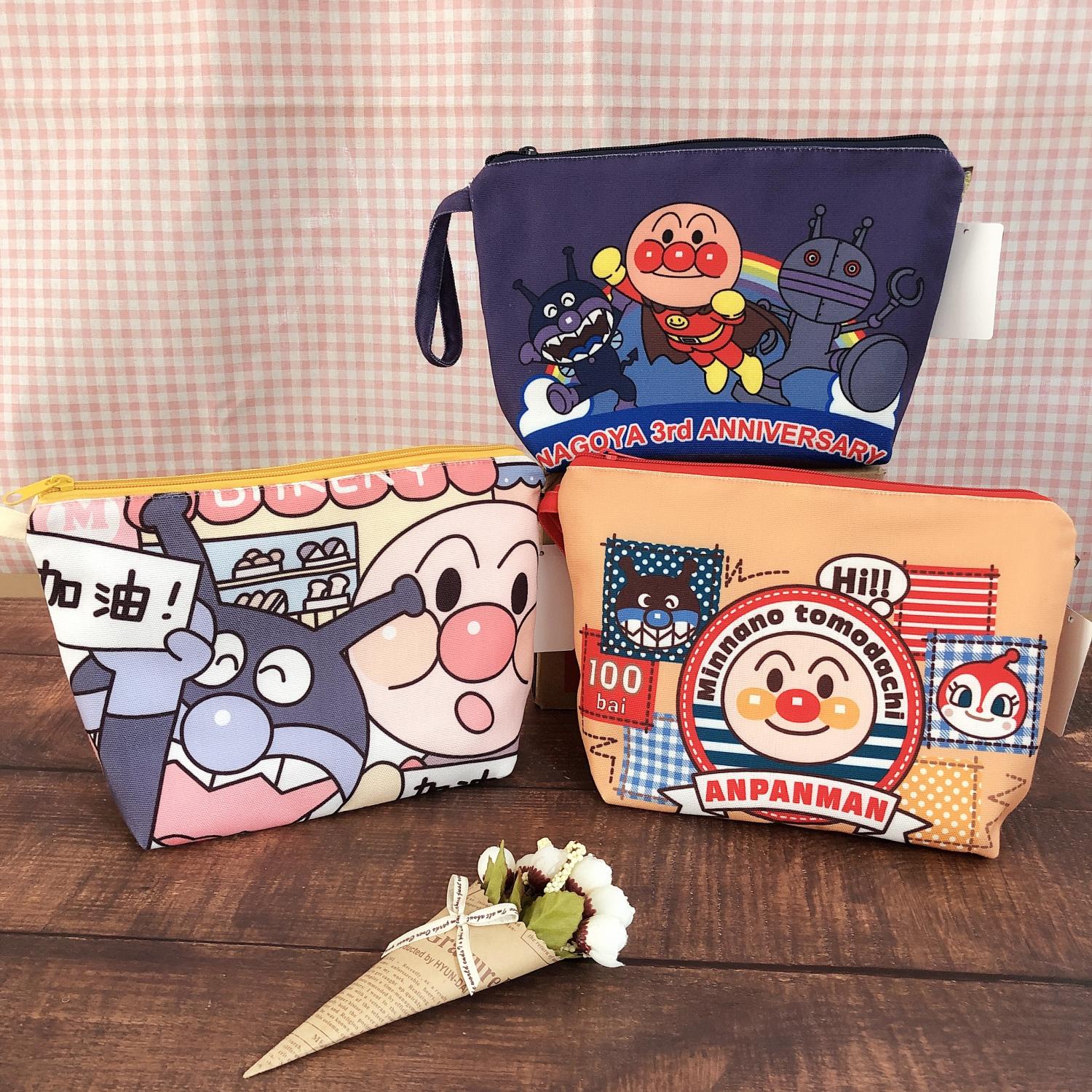 Anpanman canvas handbag Baby diaper bag Bottle bag Baby snack Bento storage bag Mommy bag