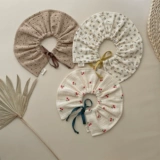 Брендовый марлевый детский слюнявчик, нагрудник, в корейском стиле, в цветочек