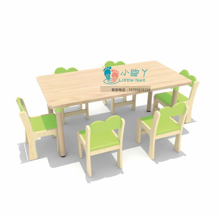 New kindergarten sub-game table Children's log rectangular game table Handmade table Multi-layer board wooden desks and chairs