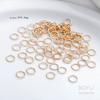 14 тыс. Сумка золота 8mmx0,9 мм открытый круг- [100]