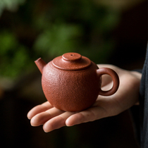 Pure Handmade Purple Sand Pot Burst Sand Original Large Red Robe Clay Jingdezhen Kongfu Tea With Ball Hole Giant Wheel Bead Tea Maker