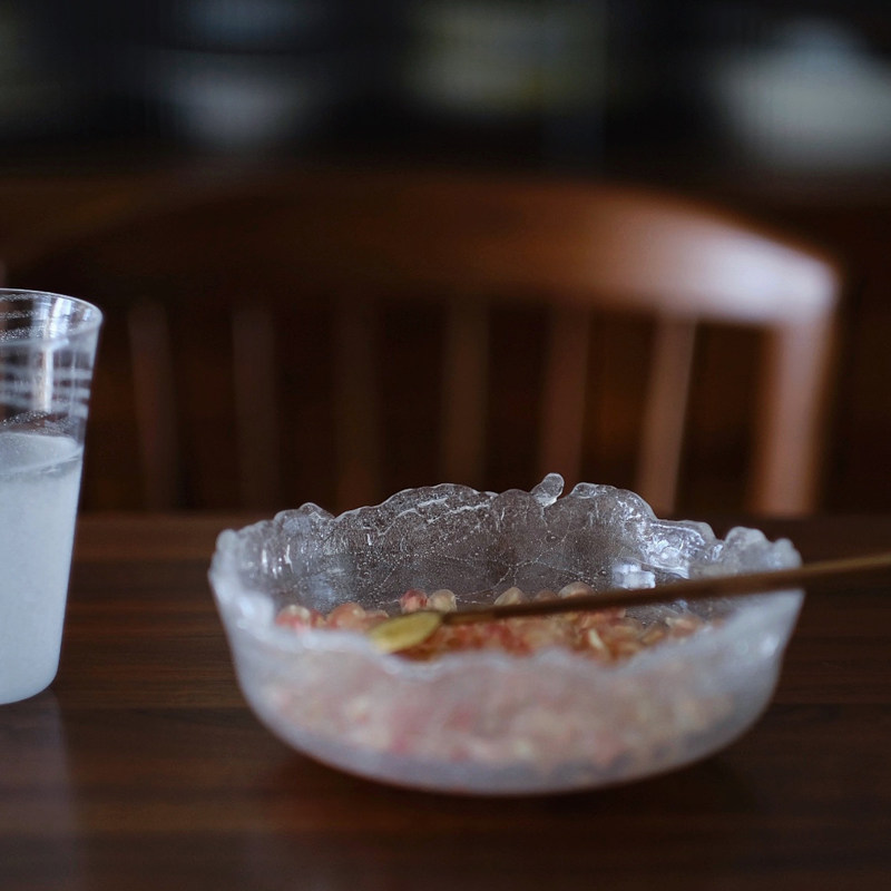 Creative Artisanal Crystal Glass Glazed Water Storage Dinner Plate Jug Bearing Fruit Pan Day Style Non Japanese Retro Glass