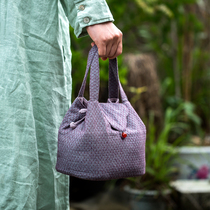 Card No Scouts Pure Handmade Pure Cotton Tea Set Cashier Bag Hand Thickened Portable Travel Chinese Zen Art Cloth Bag