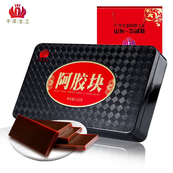 千年生工 东阿阿胶块 125g 天猫优惠券折后￥29包邮（￥159-130）