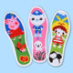 Children's cross-stitch insoles semi-finished products self-embroidered hand-embroidered cartoon comfortable sweat-absorbent new model for children