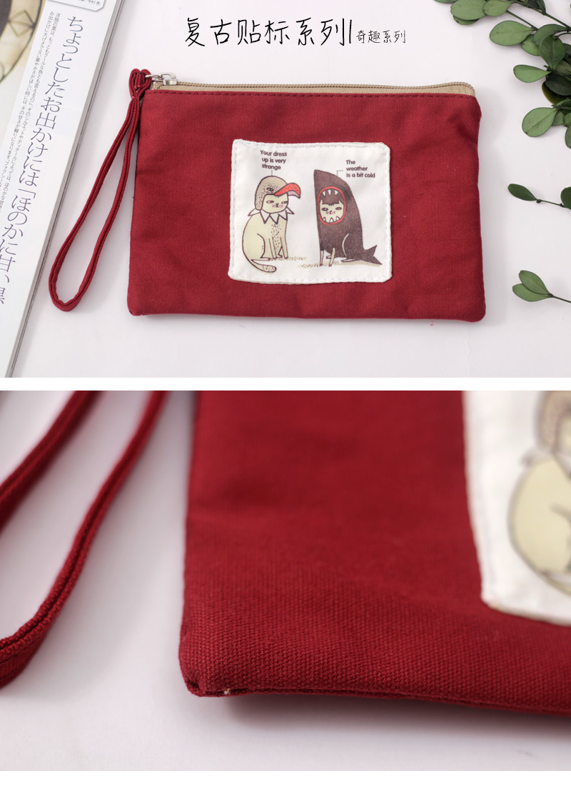 Ví điện thoại di động nữ túi xách tay ví vải nghệ thuật retro và nghệ thuật Sen nhỏ tay túi cotton và vải lanh túi dài ví lv
