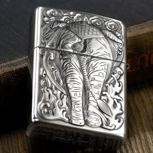 Zippo Ligher Original Zppo Zhibao серебряная серебряная броня.